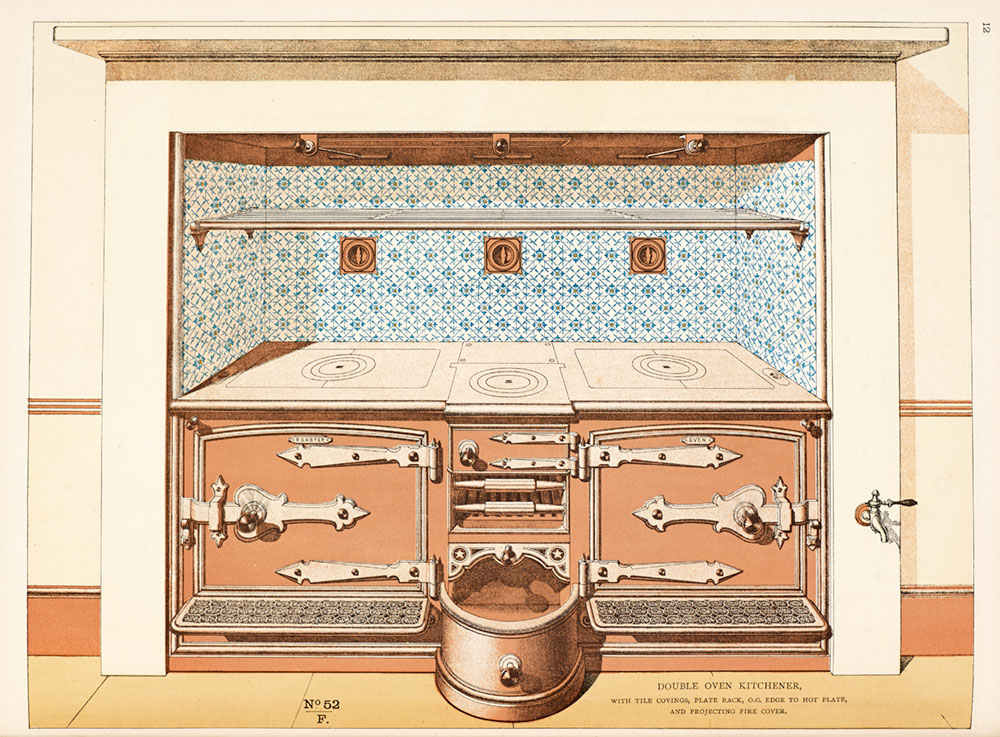 Illustration of a double oven kitchen